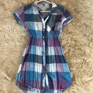 Divided by H & M Buffalo check shirt dress
